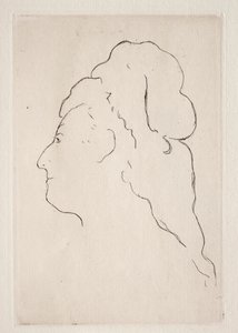 Profil Evy Gonzalès zwrócony w lewo autorstwa Édouard Manet