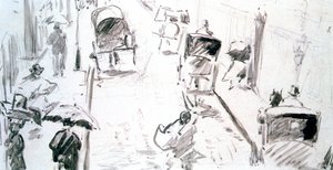 Scena uliczna, c1850-c1883 autorstwa Édouard Manet