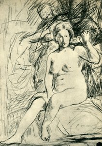 Studium siedzącej Nude La Toilette, 1858-1860, 1943.