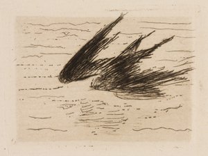 Jaskółki, płyta 8 z Le Fleuve autorstwa Édouard Manet
