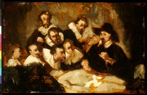 Lekcja anatomii według Rembrandta, ok. 1856 r. autorstwa Édouard Manet