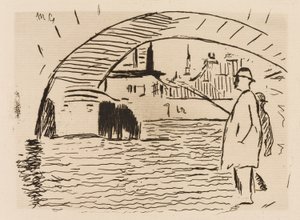 Łuk mostu, płyta 6 z Le Fleuve autorstwa Édouard Manet