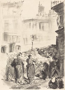 Barykada (Barykada La) autorstwa Édouard Manet