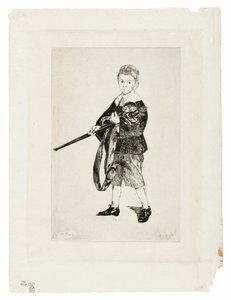 Chłopiec z mieczem, odwrócony w lewo III autorstwa Édouard Manet