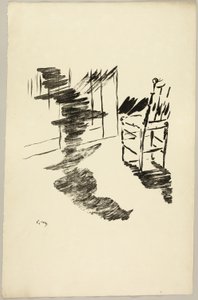 Krzesło („Ten cień, który unosi się na podłodze...”), z filmu Kruk (Le Corbeau) autorstwa Édouard Manet