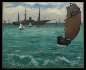 „Kearsarge” w Boulogne autorstwa Édouard Manet