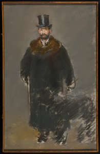 Człowiek z psem autorstwa Édouard Manet