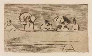 Parapet mostu, płyta 5 z Le Fleuve autorstwa Édouard Manet