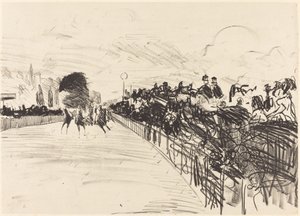 Wyścigi (kursy Les) autorstwa Édouard Manet