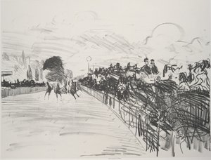 The Races Les Courses, 1865-72, opublikowane 1884. autorstwa Édouard Manet
