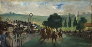 Wyścigi w Longchamp, 1866 autorstwa Édouard Manet