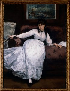 Reszta (Portret kobiety malarki Berthe Morisot na kanapie) Obraz Edouarda Maneta (1832-1883) 1870 Providence. Muzeum Sztuki autorstwa Édouard Manet