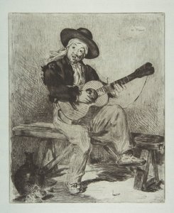 Hiszpański śpiewak (Le Guitarrero) autorstwa Édouard Manet
