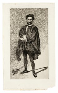 Aktor tragiczny (Rouvière w roli Hamleta) autorstwa Édouard Manet