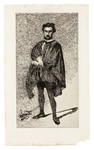 Aktor tragiczny (Rouvière w roli Hamleta) autorstwa Édouard Manet