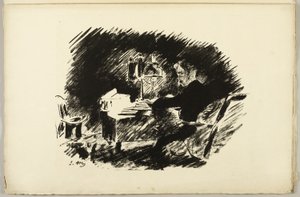 Pod lampą („Pewnego razu o północy ponury...”), z filmu Kruk (Le Corbeau) autorstwa Édouard Manet