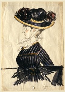Kobieta w dużym kapeluszu autorstwa Édouard Manet