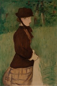 Młoda kobieta w ogrodzie, 1879 autorstwa Édouard Manet