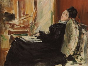 Młoda Kobieta z Książką; Młoda kobieta z książką, ok.1875 autorstwa Édouard Manet