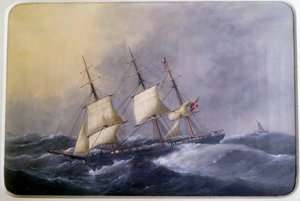 A Three Mats of Commerce w 1882 Akwarela autorstwa Edouarda Adama (1847-1929) 1882 Paryż, Musee de la Marine