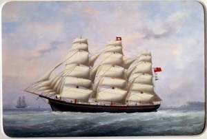 Żaglówka William Lawrence Akwarela autorstwa Edouarda Adama (1847-1929) 1881 Paryż, Musee de la Marine