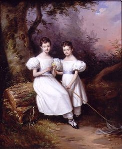 Portret dwojga dzieci autorstwa Edouard Pingret