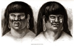 Para peruwiańskich Indian Orejones (plemię Ccotos) autorstwa Edouard Riou