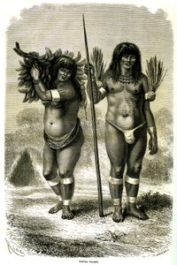 Para Indian Ticuna z Peru autorstwa Edouard Riou
