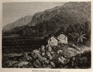 Hacjenda autorstwa Tian Tian, Peru i plantacja kakao, rysunek Riou, ilustrujący podróż Paula Marcoya przez Amerykę Południową w latach 1848-1860. Rycina w „”Le tour du monde””, pod redakcją Edouarda Chartona autorstwa Edouard Riou