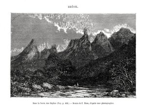Serra dos Orgãos, Brazylia, XIX wiek. autorstwa Edouard Riou
