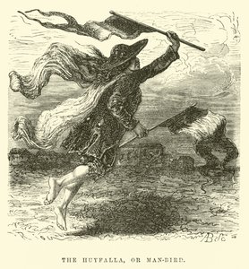 Huyfalla, czyli człowiek-ptak autorstwa Edouard Riou