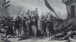 Pożar Hôtel de Ville w 1871 roku, w 1871 roku (olej na płótnie)