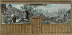 Szkic ratusza w Arcueil-Cachan: Les travaux d