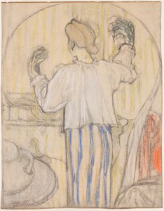 Przed lustrem (przód) autorstwa Edouard Vuillard