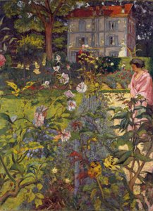 Ogród w Vaucresson, 1920 (tempera na płótnie) autorstwa Edouard Vuillard