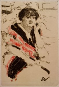 Półpostać siedzącej kobiety autorstwa Edouard Vuillard