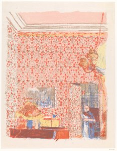 Wnętrze z różowymi zasłonami I autorstwa Edouard Vuillard