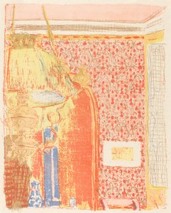 Wnętrze z różową tapetą III Interieur aux tentures roses III, ok. 1900 r. 1896 opublikowany 1899. autorstwa Edouard Vuillard
