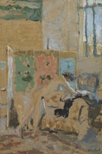 Wnętrze z parawanem, 1909-10 autorstwa Edouard Vuillard