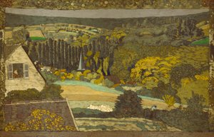 Krajobraz: Okno z widokiem na las autorstwa Edouard Vuillard