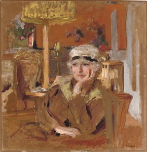 Lucy Hessel w czarnej aksamitnej wstążce, ok. 1921-25 autorstwa Edouard Vuillard