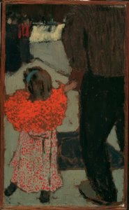 Dziewczyna w czerwonym szaliku autorstwa Edouard Vuillard