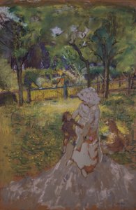 Matka z Dzieciątkiem w porannym ogrodzie w sadzie, 1909-1911. autorstwa Edouard Vuillard