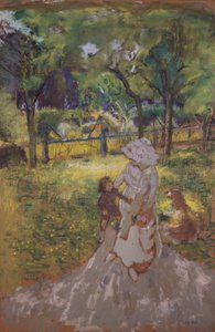 Matka i dziecko w ogrodzie autorstwa Edouard Vuillard