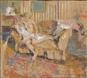 Akt w Salonie Pasiastym, ok. godz. 1905. autorstwa Edouard Vuillard