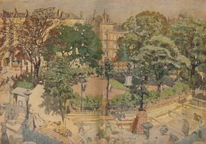 Plac Vintimille widziany z okna malarza 1917, 1917, 1946 autorstwa Edouard Vuillard