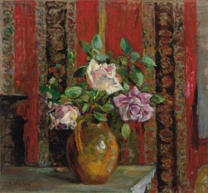 Róże w dzbanku; Róże w dzbanku, ok. 1905 r. autorstwa Edouard Vuillard