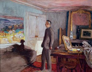 Malarz Pierre Bonnard (1867-1947) w domu (olej na płótnie) autorstwa Edouard Vuillard