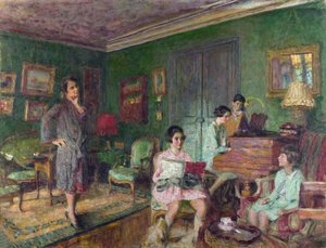 Vuillard, edouard (1868-1940) Madame Andre Wormser i jej dzieci Olej na płótnie 1927 National Gallery, Londyn 89,2x116,5 autorstwa Edouard Vuillard