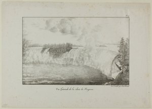 Widok na wodospad Niagara autorstwa Edouard de Montule